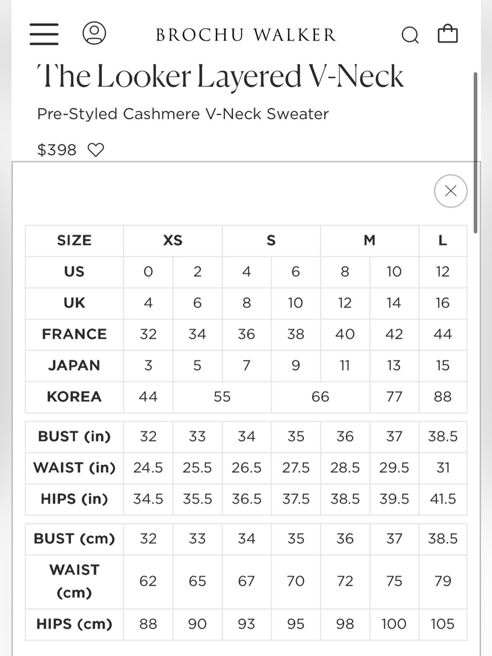 NEW Brochu Walker The Looker Layered V-Neck Wool Cashmere Sweater Skye Blue - Picture 9 of 16
